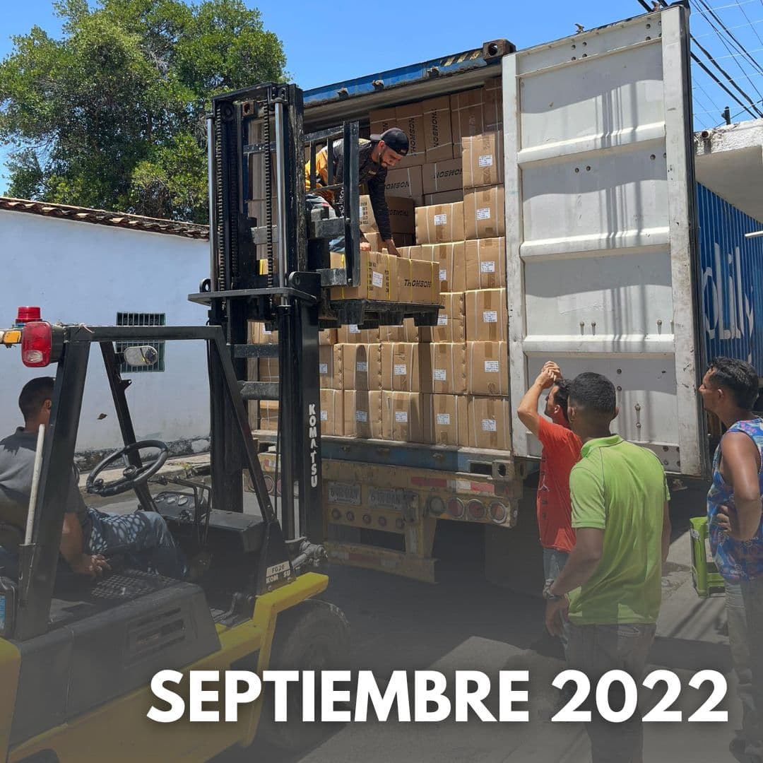 We started the month of September receiving new container