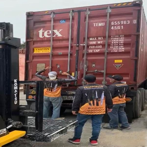 Arrival of our first containers